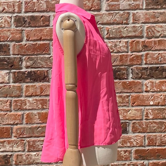 American Eagle pink button down sleeveless sheer top / S / Excellent condition - Picture 6 of 14